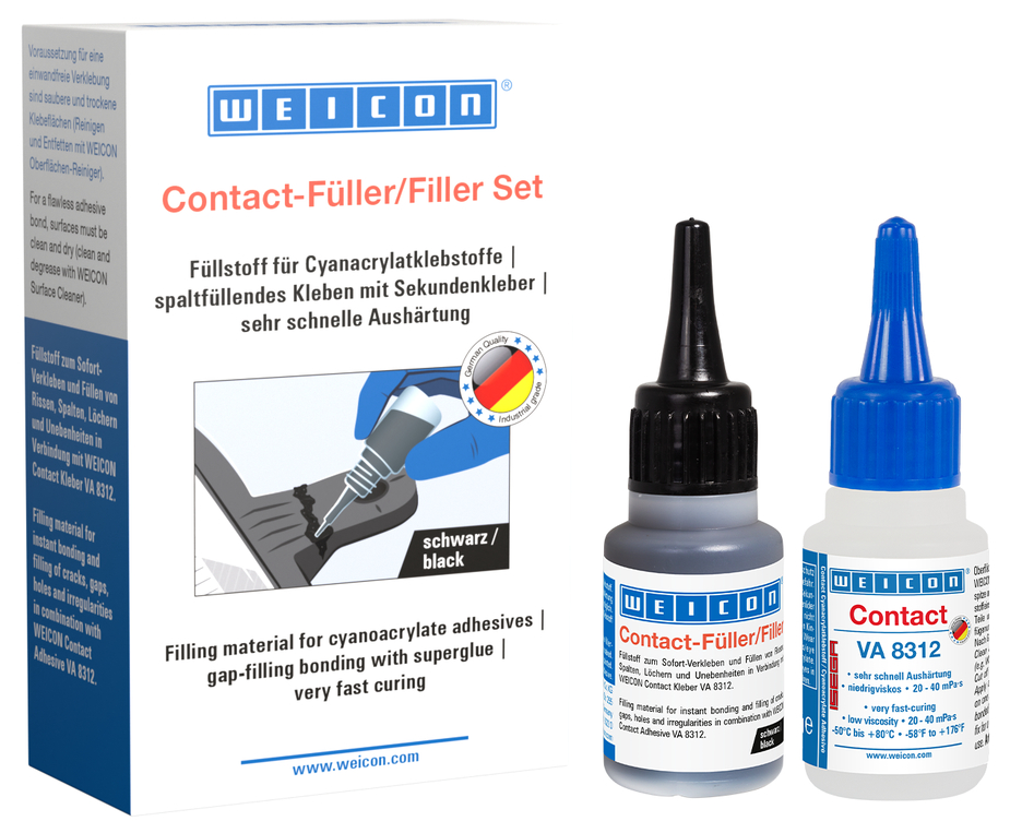 Set CA-Filler | filler special transparent si adeziv cianoacrilat Contact VA 8312